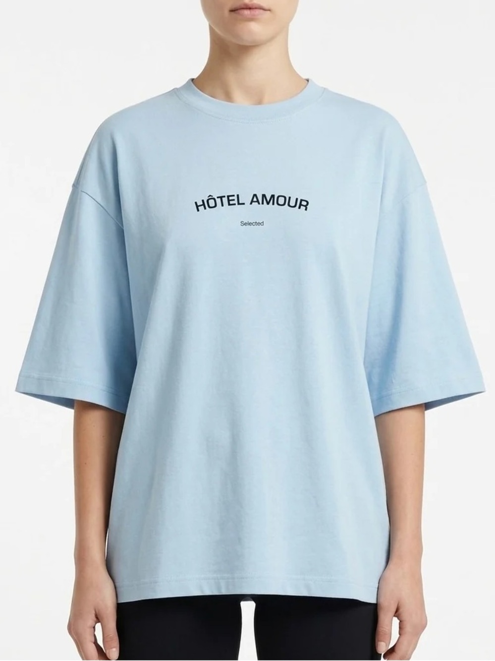Selected Femme Light Blue Hôtel Amour Short Sleeve Tee